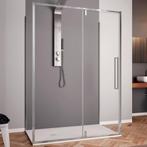 Douchecabine Lacus Murano 140 cm Helder Glas Met Klapdeur, Ophalen of Verzenden, Nieuw, Chroom, Douche