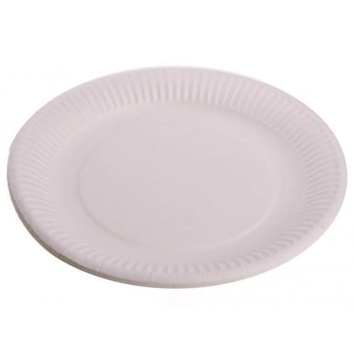 10x Kartonnen bordjes wit 23 cm - Bordjes, Hobby en Vrije tijd, Feestartikelen, Ophalen of Verzenden
