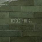 Wandtegel tribe 6x24,6 cm handvorm glans sage groen, Doe-het-zelf en Verbouw, Tegels, Nieuw, Ophalen of Verzenden, 10 m² of meer