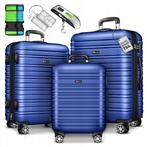 Kofferset - 3 delig - Trolley - Reiskoffer set - Blauw - Til, Sieraden, Tassen en Uiterlijk, Koffers, Verzenden, Zo goed als nieuw