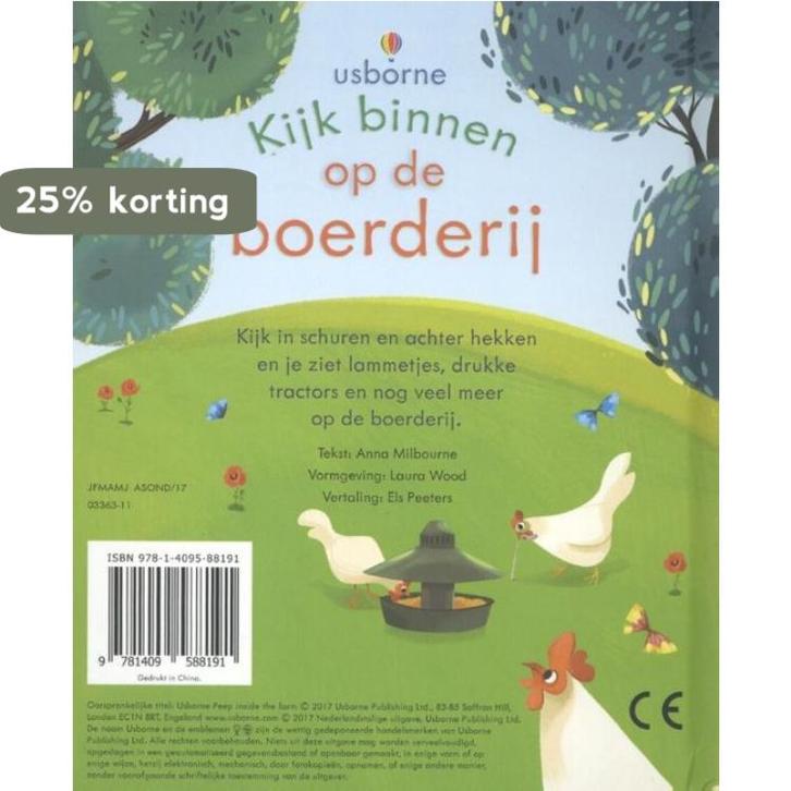 Kijk binnen op de boerderij 9781409588191 Anna Milbourne, Boeken, Kinderboeken | Baby's en Peuters, Gelezen, Verzenden