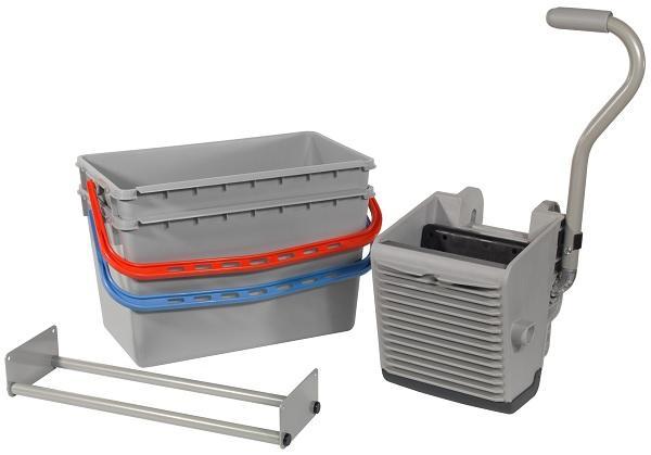 Mopkit SGA 9, 2x 22L emmers, moppers + rek, Doe-het-zelf en Verbouw, Reinigingsmachines, Verzenden
