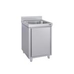 GGM Gastro | Spoelkast ECO - 600x600mm - met 1 spoelbak |, Verzenden, Nieuw in verpakking, RVS Meubilair