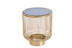 Filigraan design bijzettafel VARIATION 50cm goud metaal rond, Huis en Inrichting, Tafels | Salontafels, Ophalen of Verzenden, Nieuw