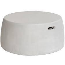 Nick fiberglas lage tafel/kruk XL cemento white, Huis en Inrichting, Tafels | Sidetables, Nieuw, Verzenden