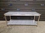 Werktafel | bodemschap | RVS | 180x70 cm, Nieuw in verpakking, RVS Meubilair