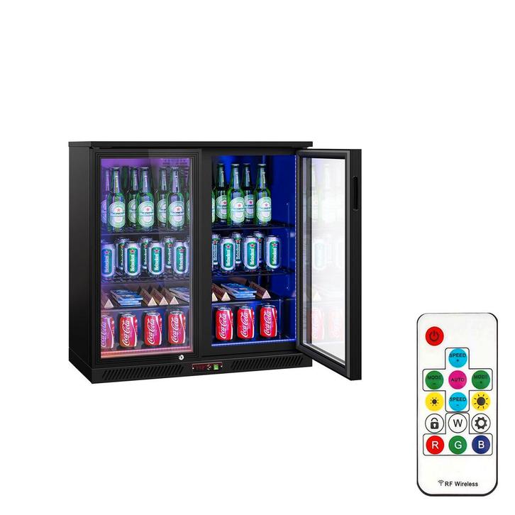 GGM Gastro | Barkoelkast - 900mm - 220 liter - met 2 glazen, Witgoed en Apparatuur, Koelkasten en IJskasten, Nieuw, Verzenden