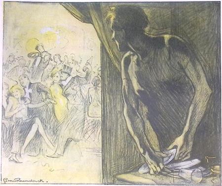 Het nachtleven in de Vondelstraat op spotprent (lijst optie), Antiek en Kunst, Kunst | Litho's en Zeefdrukken, Verzenden