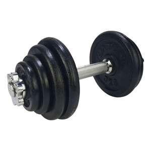 Tunturi Dumbbellset 15kg - with 1 Bar Screw, Sport en Fitness, Fitnessmaterialen, Dumbbell, Nieuw, Verzenden