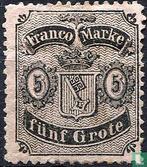 Bremen - Staatswapen onder Kroon - 1866, Postzegels en Munten, Verzenden, Postfris