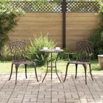 vidaXL Tuinstoel 2 pcs Brons 55 x 56.5 x 91cm Aluminium, Tuin en Terras, Verzenden, Nieuw, Aluminium
