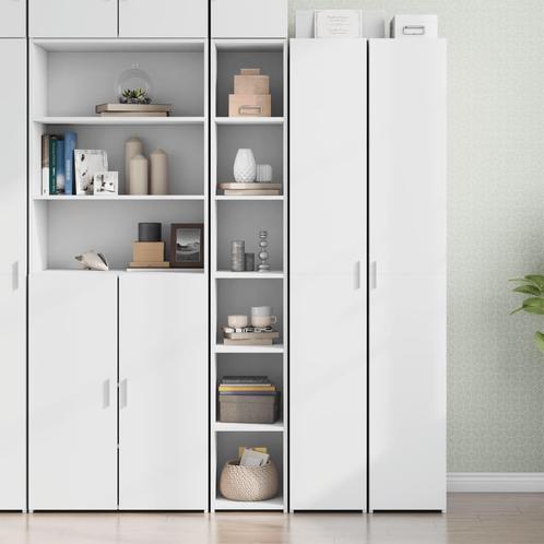 vidaXL buffetkast 30x41x185 cm bewerkt hout wit, Huis en Inrichting, Kasten | Buffetkasten, 25 tot 50 cm, Nieuw, Overige houtsoorten