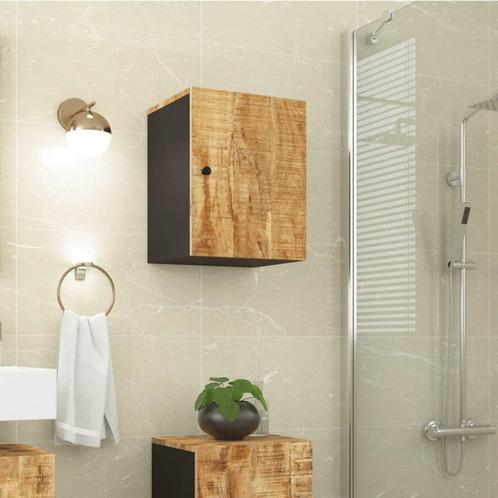 vidaXL Badkamerwandkast 38x33x48 cm massief mangohout, Huis en Inrichting, Badkamer | Badkamermeubels, Nieuw, Minder dan 100 cm