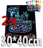 2 stuks: LED schrijfbord 30cm*40cm | 90 functies, Verzenden, Nieuw