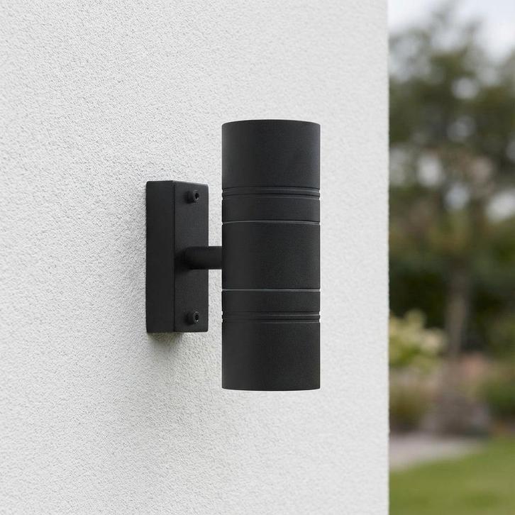 Led Buiten spot 2 x GU10 fitting | IP44 | Fez, Huis en Inrichting, Lampen | Wandlampen, Nieuw, Metaal, Ophalen of Verzenden