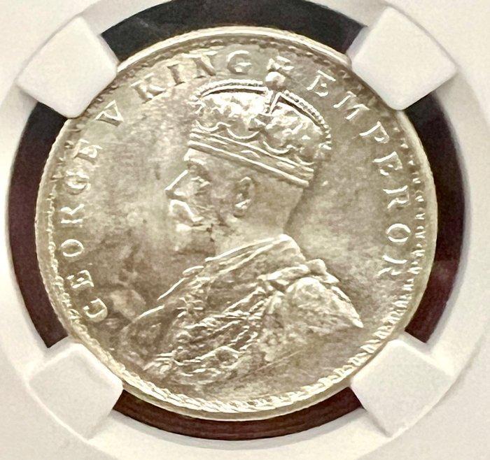 Brits India. George V. 1 Rupee 1920 (C) NGC MS64, Postzegels en Munten, Munten | Europa | Niet-Euromunten