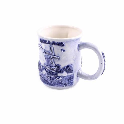 Beker - keramiek in delfts blauw Holland Molen, Kleding | Heren, Schoenen, Nieuw, Ophalen of Verzenden