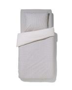 HEMA Dekbedovertrek 140x200/220cm zacht katoen stipjes, Verzenden, Nieuw, Wit
