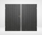 Dubbele tuinpoort Channelsiding Zwart, Ophalen of Verzenden, Nieuw