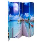 vidaXL Kamerscherm inklapbaar strand 200x170 cm, Verzenden, Nieuw