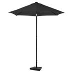 Parasol Torbole – Ø200cm – Premium Parasol -  Zwart | Incl., Verzenden, Nieuw