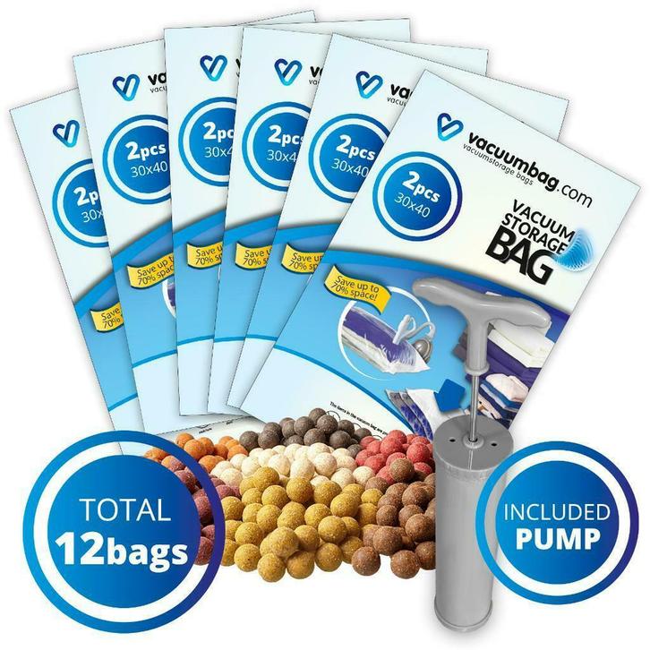 vacuümzakken voor karper boilies, vacuüm pakket 12 st + pomp, Watersport en Boten, Hengelsport | Karpervissen, Overige typen, Nieuw