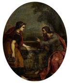 Italiaanse school (XVII) - Gesù chiede da bere, Antiek en Kunst