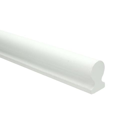 Trapleuning wit gegrond sleutelgat 40x60 mm 250 cm, Doe-het-zelf en Verbouw, Ladders en Trappen, Ophalen of Verzenden