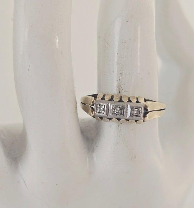 Zonder Minimumprijs - Ring - 14 karaat Geel goud, Witgoud -, Sieraden, Tassen en Uiterlijk, Ringen