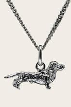 Zilveren Teckel ruwhaar ketting hanger - klein, Verzenden, Nieuw