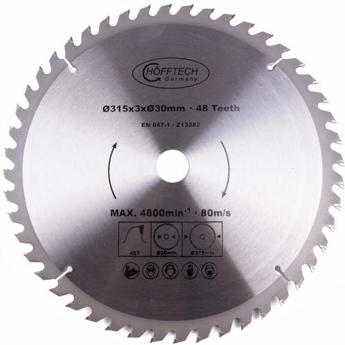 Hofftech Zaagblad cirkelzaag - 48 tanden - hard metaal -..., Doe-het-zelf en Verbouw, Gereedschap | Zaagmachines, Nieuw, Ophalen of Verzenden
