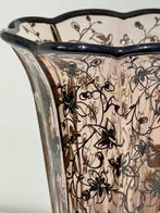 Vaas - Glas - Art Deco roze glas, Antiek en Kunst, Curiosa en Brocante