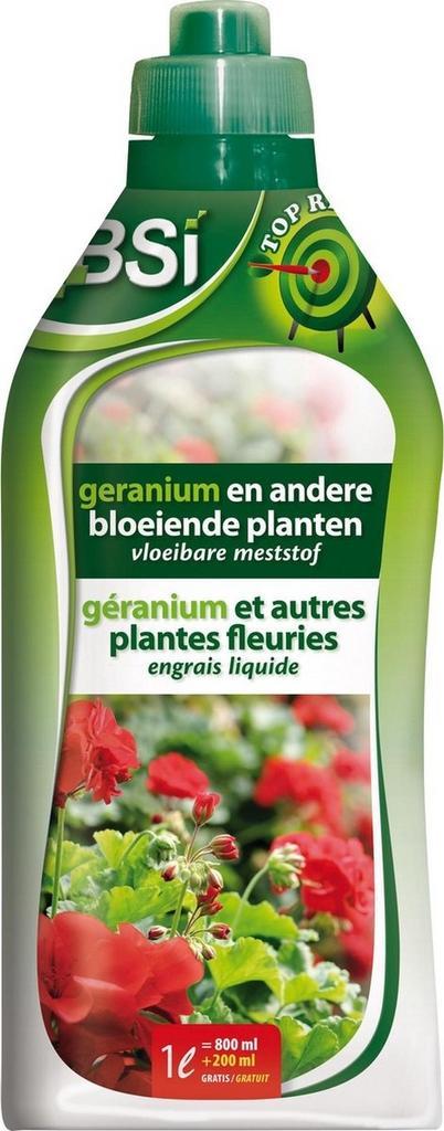 BSI GERANIUM MESTSTOF 1 LITER (PLANTENVOEDING & ADDITIEVEN), Tuin en Terras, Plantenvoeding, Nieuw, Ophalen of Verzenden