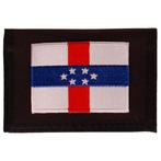 Portemonnee zwart 14x10cm - Vlag Antillen - 8x6cm NIEUW, Ophalen of Verzenden, Nieuw
