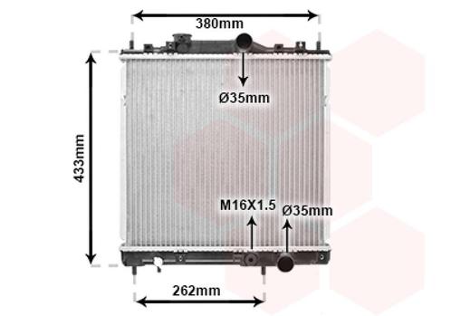 RADIATOR VOOR MITSUBISHI COLT 1992-1995 DMX102070, Auto-onderdelen, Airco en Verwarming, Nieuw, Ophalen of Verzenden