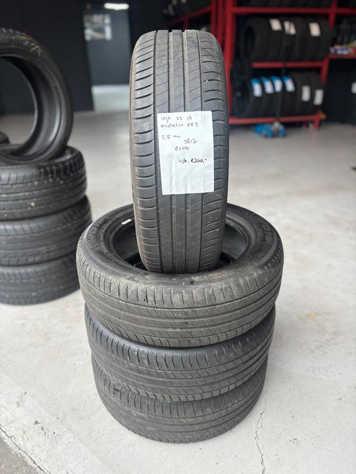 195/55/16 MICHELIN PRIMACY 3 5,5MM 4 STUKS 200,- (3817), Auto-onderdelen, Banden en Velgen, 16 inch, BOVAG lid, Stiba lid, Erkend duurzaam