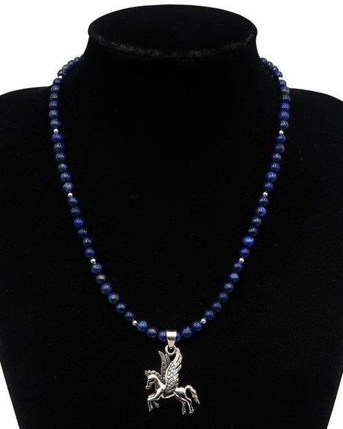 Lapis lazuli - Zilver, Het windpaard Lungta - Helende, Antiek en Kunst, Antiek | Boeken en Bijbels