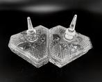 Pair Art Deco Bon Bon – Libochovice Glassworks - Vaas (2) -
