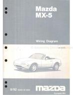 1992 MAZDA MX-5 ELECTRISCH SCHEMA ENGELS, Auto diversen, Handleidingen en Instructieboekjes