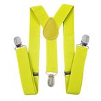 Fako Fashion® - Kinder Bretels - Effen - 65cm - Fluo Geel, Verzenden, Nieuw