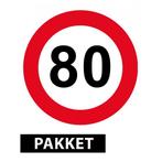 Feestartikelen 80 jaar pakket - 80 jaar versiering, Ophalen of Verzenden, Nieuw