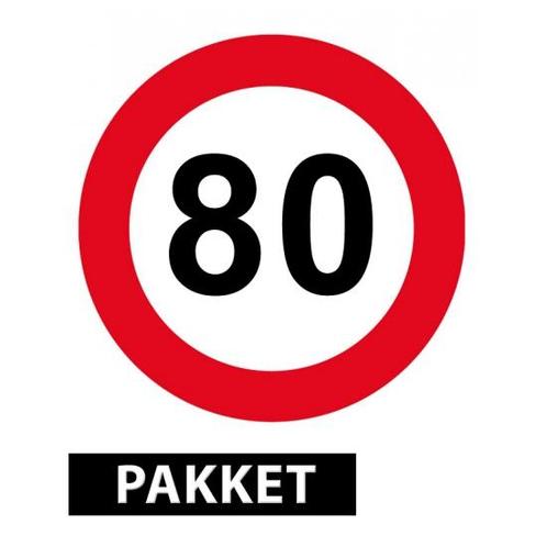 Feestartikelen 80 jaar pakket - 80 jaar versiering, Hobby en Vrije tijd, Feestartikelen, Ophalen of Verzenden
