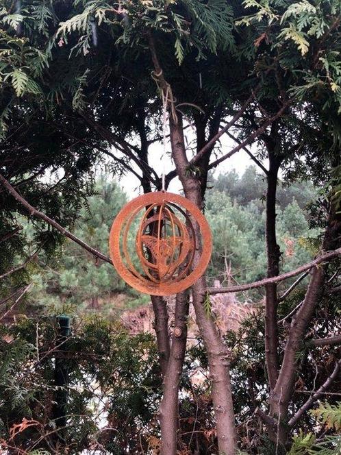 Beeld, Wind Spinner Butterfly - 15 cm - Staal, Antiek en Kunst, Curiosa en Brocante