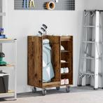 vidaXL Golfkast met wiel Effen Oudhout 65 x 45 x 98 cm, Verzenden, Nieuw