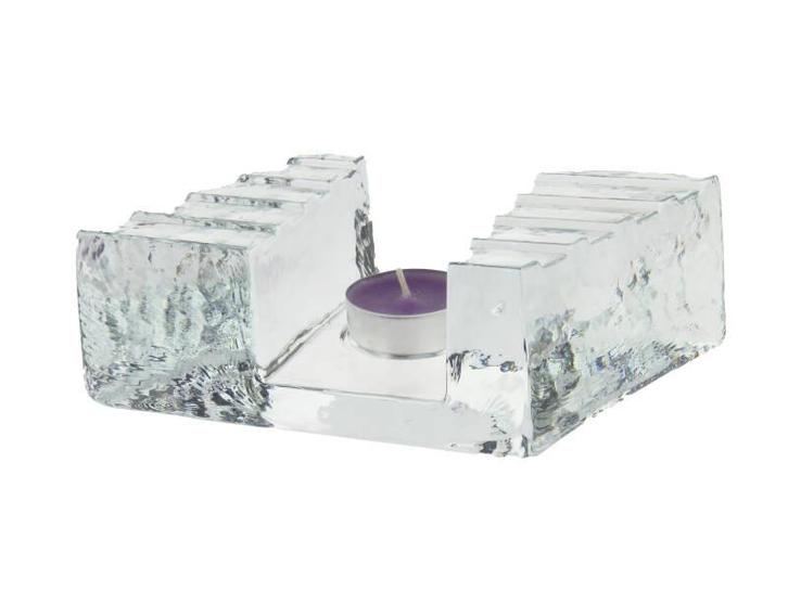 Theelicht / rechaud van massief glas, Verzamelen, Glas en Borrelglaasjes, Gebruikt, Verzenden