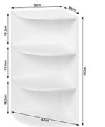 Witte Hoekplank met 4 Niveaus – Boeken en Decoratie, Huis en Inrichting, Kasten | Boekenkasten, Verzenden, Nieuw