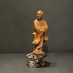 wortelhout Boeddha Darma beeld - wortelhout - China - Qing, Antiek en Kunst