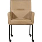 Leren eetkamerstoel Lucky - Kenia Taupe (taupe/bruin), Huis en Inrichting, Stoelen, Overige kleuren, Bohemian, Industrieel, Modern, Scandinavisch