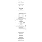 Intersteel WC-sluiting zelfklevend 30x30x3mm met stift 8x8mm, Doe-het-zelf en Verbouw, Overige Doe-het-zelf en Verbouw, Ophalen of Verzenden