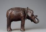 Beeld, Olifant - 1,9 kg - 27 cm - Brons